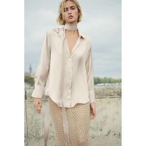 Zara Satin Effect Shirt - S